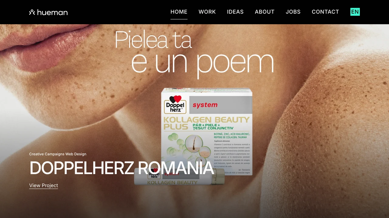 Captura a site-ului Hueman