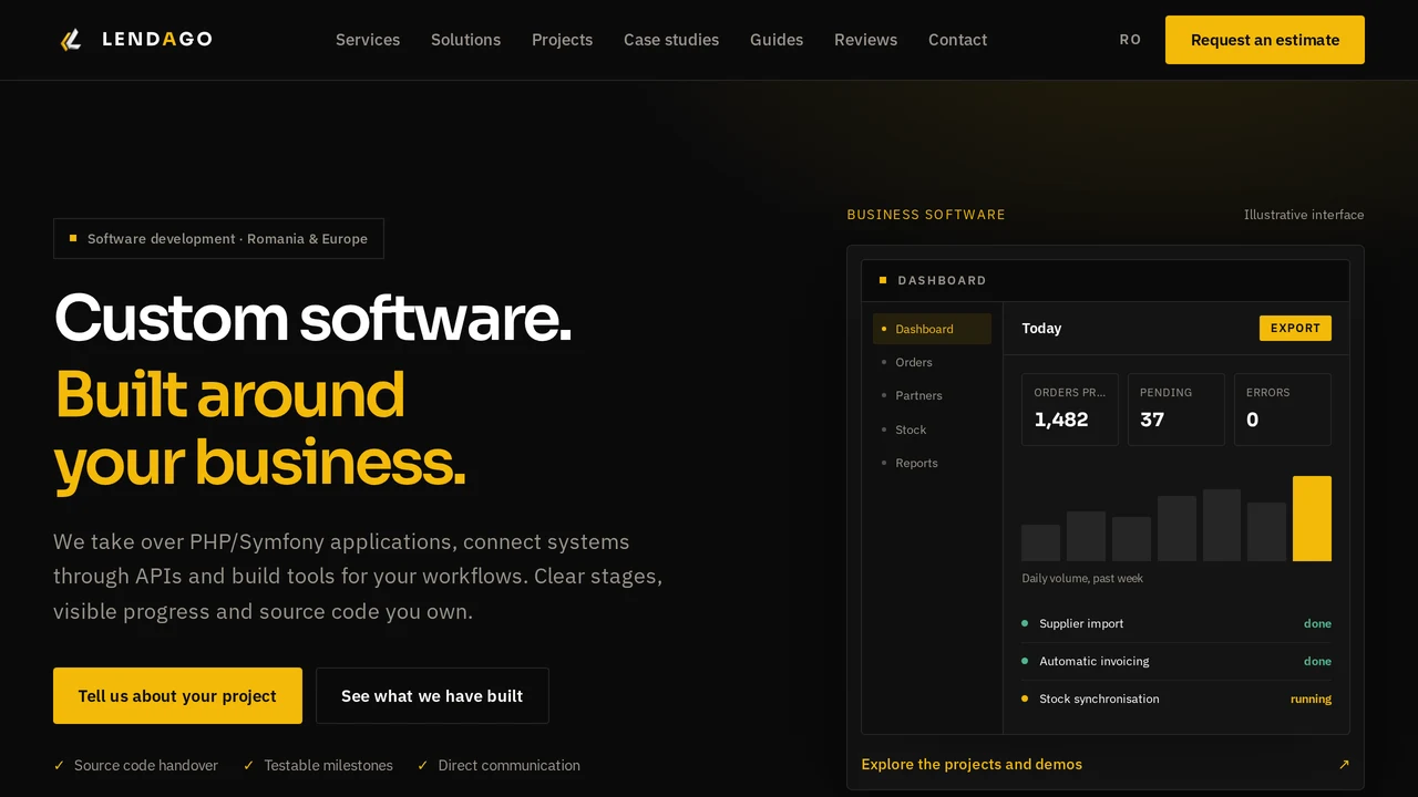 Captura a site-ului LENDAGO
