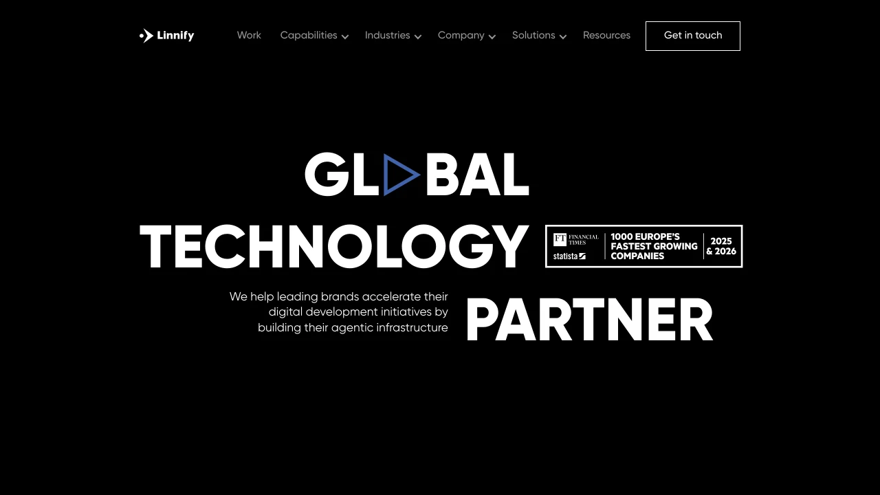 Captura a site-ului Linnify