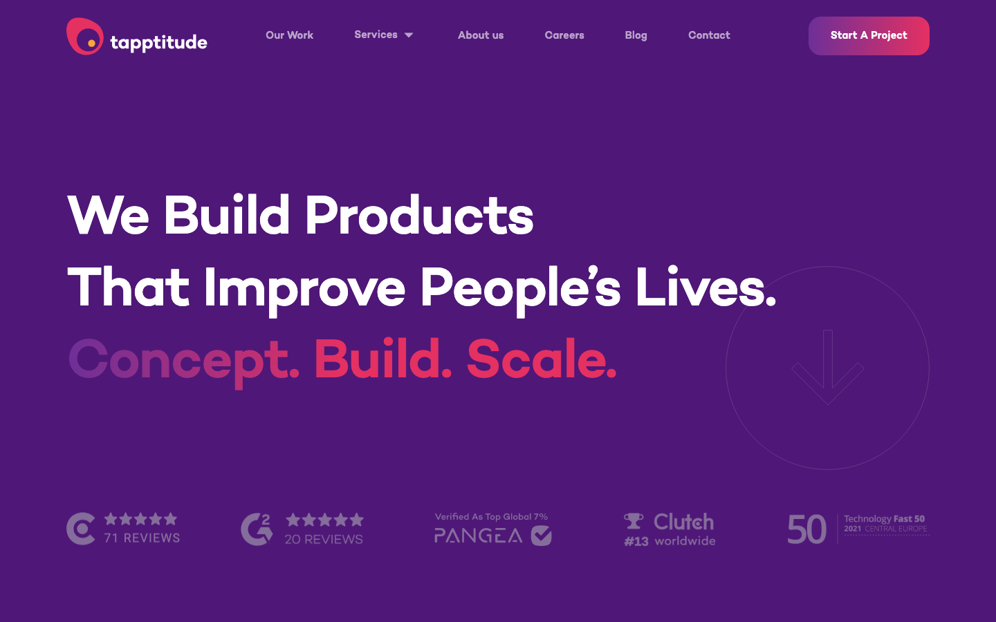 Captura a site-ului Tapptitude